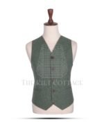Lovat Green Wool Argyll Vest