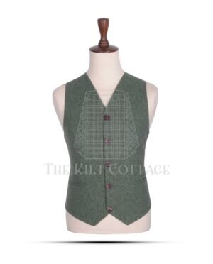 Lovat Green Wool Argyll Vest