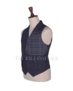 Navy Blue Tweed Waistcoat