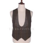 Country Brown Tweed Double Breasted Kilt Waistcoat