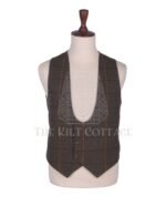 Country Brown Tweed Double Breasted Kilt Waistcoat