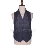 Navy Blue Tweed Waistcoat