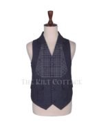 Navy Blue Tweed Waistcoat