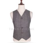 Country Brown Tweed Double Breasted Kilt Waistcoat