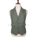 Lovat Green Wool Tweed Waistcoat