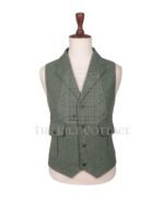 Lovat Green Wool Tweed Waistcoat
