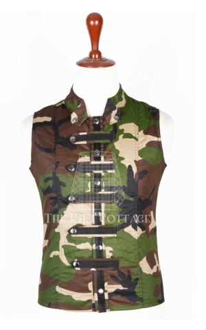 Army Camo Punk Rock Gothic Vest