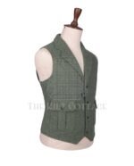 Lovat Green Wool Tweed Waistcoat