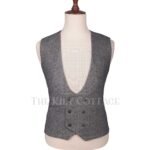 Brown Tweed Double Breasted Kilt Waistcoat