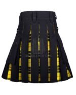 Black Cotton Macleod of Lewis Tartan Hybrid Kilt