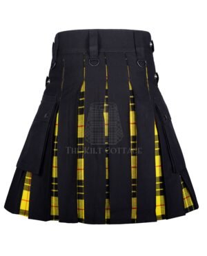 Black Cotton Macleod of Lewis Tartan Hybrid Kilt