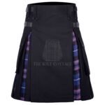 Black Cotton Pride of Scotland Tartan Hybrid Kilt