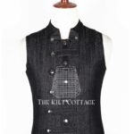 Black Denim Punk Rock Gothic Vest