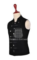 Black Wool Punk Rock Gothic Vest