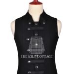 Black Wool Punk Rock Gothic Vest