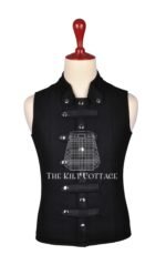 Black Wool Punk Rock Gothic Vest