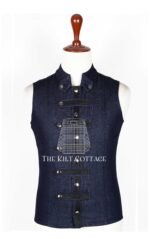 Blue Denim Punk Rock Gothic Vest