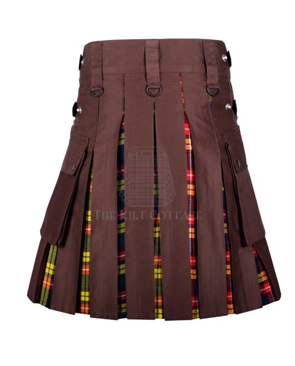 Brown Cotton Buchanan Tartan Hybrid Kilt