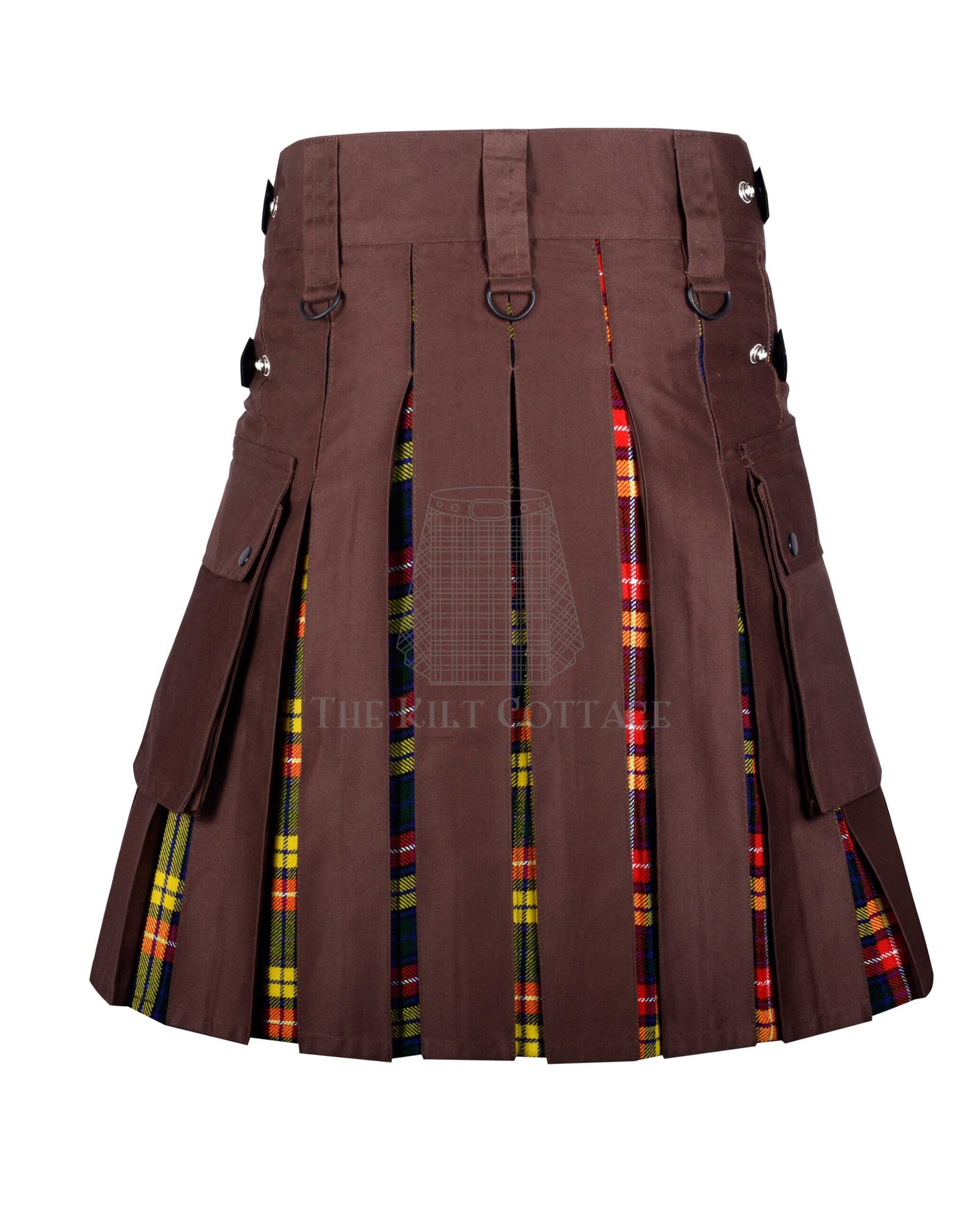 Brown Cotton Buchanan Tartan Hybrid Kilt