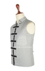 Gray Wool Punk Rock Gothic Vest