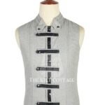 Gray Wool Punk Rock Gothic Vest