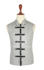 Gray Wool Punk Rock Gothic Vest