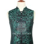 Green Barcode Punk Rock Gothic Vest