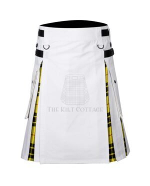 White Cotton Macleod of Lewis Tartan Hybrid Kilt