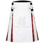 White Cotton Wallace Tartan Hybrid Kilt