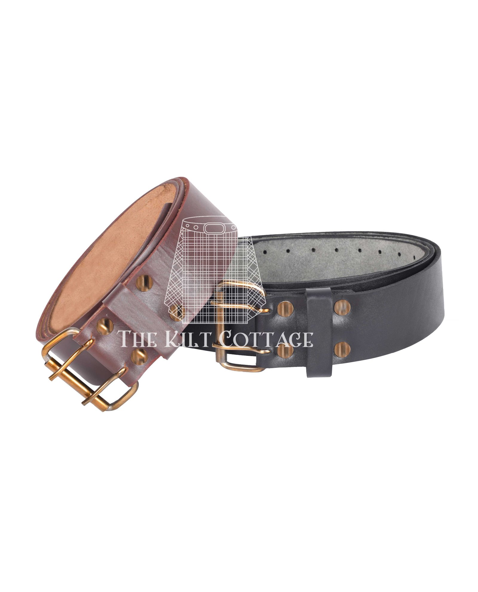 Black Leather Kilt Belt Brown Leather Kilt Belt Handmade Scottish Leather Kilt Belt