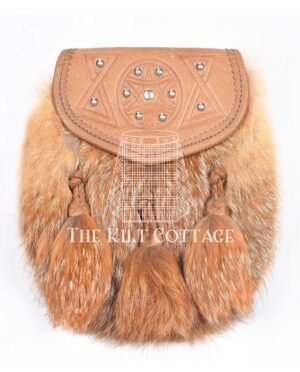 Brown Leather Real Fur Sami Dress Sporran