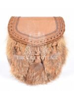 Brown Leather Real Fur Sami Dress Sporran