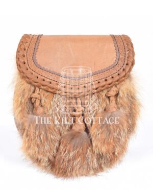 Brown Leather Real Fur Sami Dress Sporran