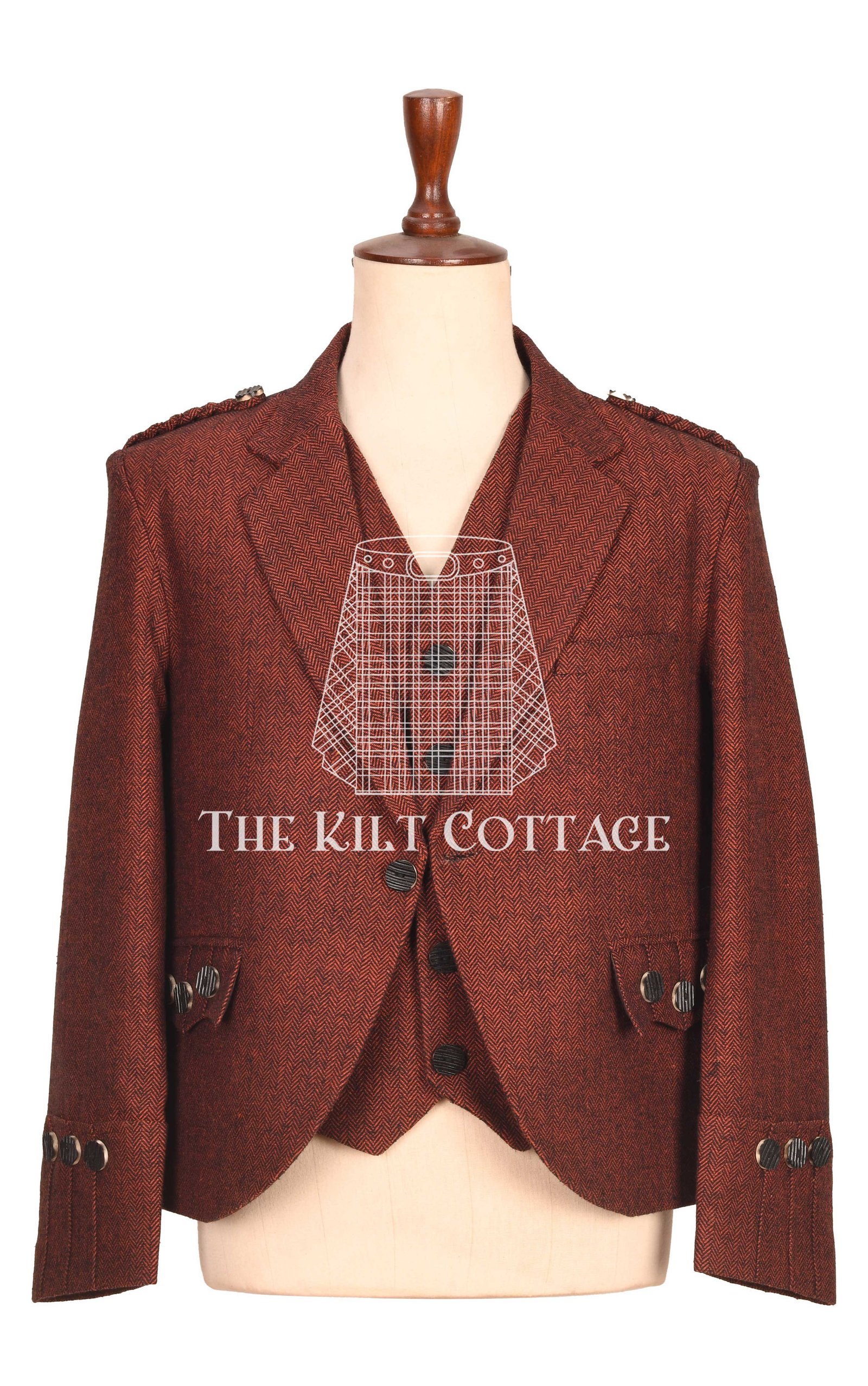 Men's Maroon Tweed Jacket (5) Men's Maroon Tweed Jacket