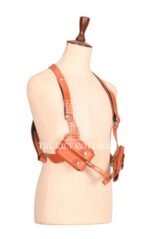 Men’s Vintage Brown Leather Shoulder Holster Rig