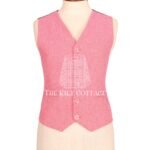 Women's Pink Tweed Waistcoat