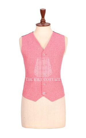 Women's Pink Tweed Waistcoat