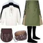 Men's Scottish Caual Kilt Outfit