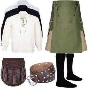 Men's Scottish Caual Kilt Outfit