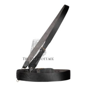 Black Leather Gold Accessories Sam Browne Belt