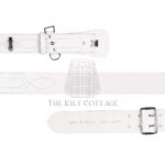 White Leather Silver Accessories Sam Browne Belt