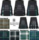Black Watch Tartan Black Cotton Hybrid Utility Kilt