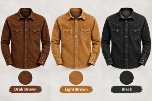 Classic Men’s Western Shirt – Suede Cowboy Shirt