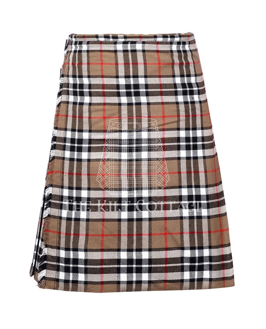 Camel Thompson Tartan 8 Yard Kilt Camel Thompson Tartan 8 Yard Kilt